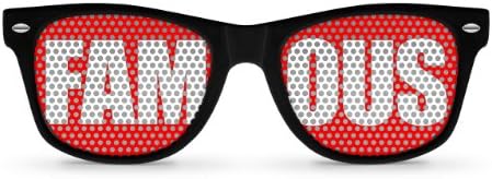 FAMOUS Black Retro Party Sunglasses
