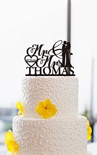 Amazon Com Wedding Cake Toppers Bride And Groom Mr And Mrs