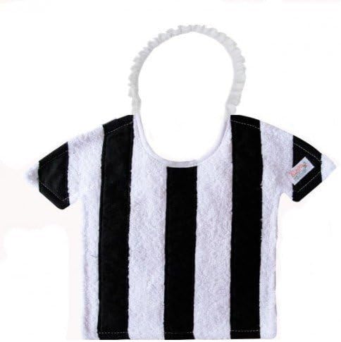 Zigozago - Baby Bib Black and White stripes t-shirt - Tie: Elastic - One Size
