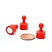 24 Fuerte Red Magnetic Pins, Pawn Style - Perfect for Fun Fridge Magnets, Whiteboards, Cabinets, Photo Magnets For Refrigerator, and More!