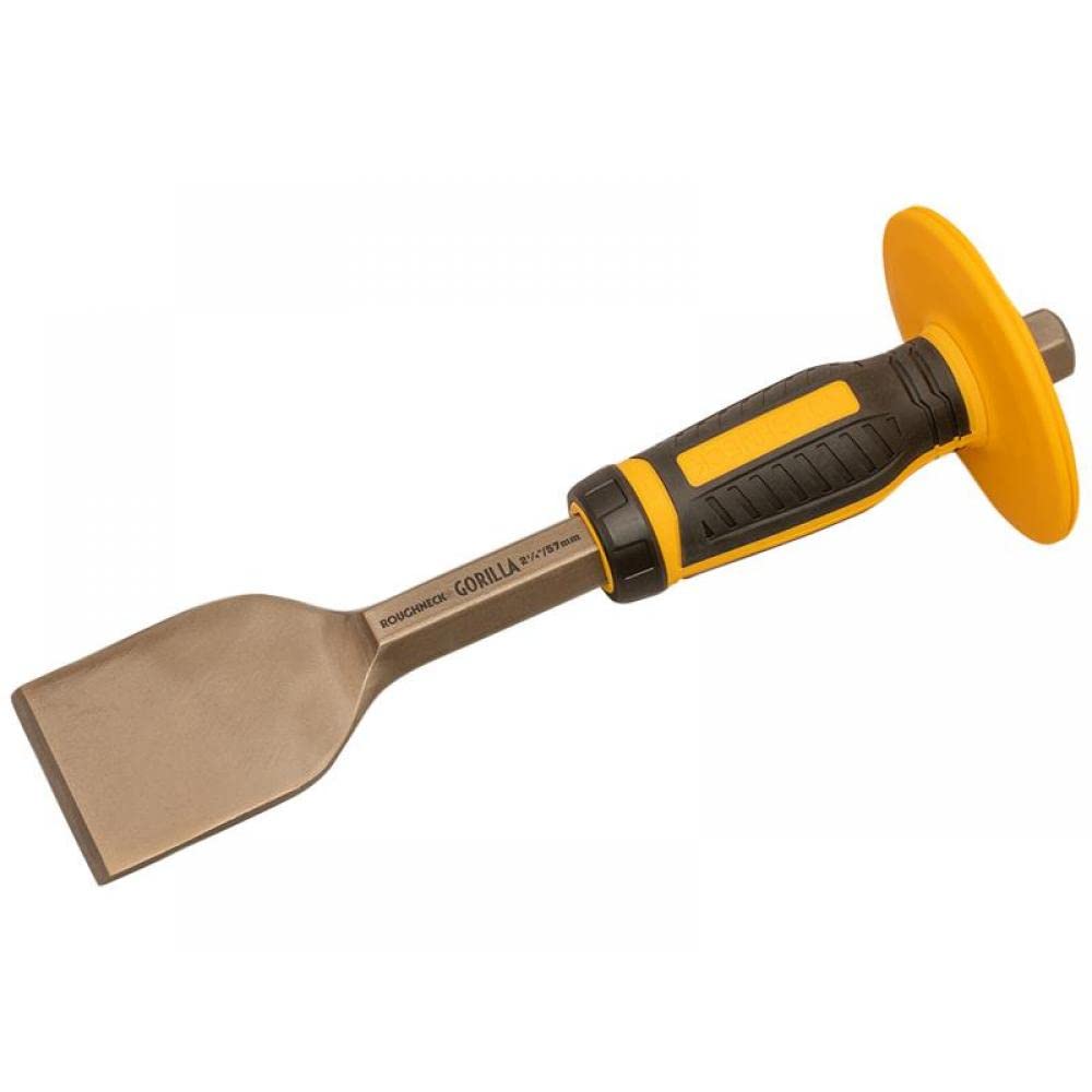 Roughneck Gorilla ROU31924 Electrician's Bolster with Non-Slip Hand Guard 57x279mm/2¼x11, Black Yellow