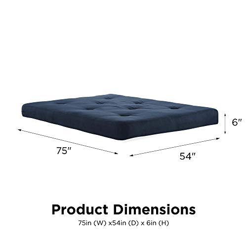 DHP 6inch Coil Futon Full Size Mattress (only), Blue Pricepulse