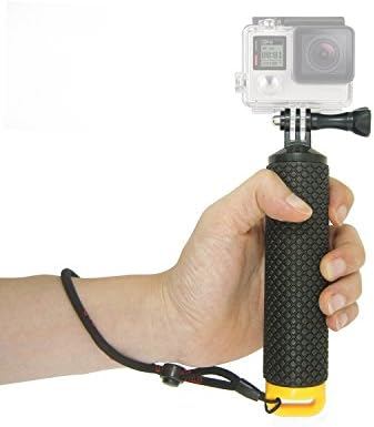 Waterproof Floating Hand Tripod Mount (Floating Handle Grip) with Thumb Screw and Adjustable Wrist Strap for GoPro Hero 2/3/3+/4 Sport Action Camera Mount Accessories Yellow