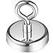 Wukong 330LB(150KG) Super Powerful Neodymium Fishing Magnets Magnetic Grade N52 Diameter 2.36'' Round Neodymium Magnet with Eyebolt, Magnet for River or Lake Fishing
