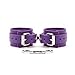 Leather Innovations Alexis Wrist and Ankle Cuffs Handmade Lambskin Leather Handcuffs and Leg Cuffs (Purple, Wrist)thumb 1