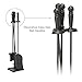Uniflame T40140BK 4-Piece Fireset, Black