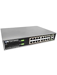 BV Tech 16 puertos PoE + Switch no administrado + 2 Gigabit Ethernet Uplink   130 W   802.3 at   poe sw1602 a