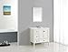 Simpli Home NL-HHV029-36-2A-R Chelsea 36 inch Contemporary Bath Vanity in Soft White with White Engineered Quartz Marble Top