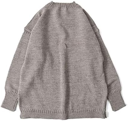 Amazon Co Jp Le Tricoteur ルトリコチュール トラディショナル ウールガンジーセーター ビッグサイズ ニット メンズ レディース 48 Moca 服 ファッション小物