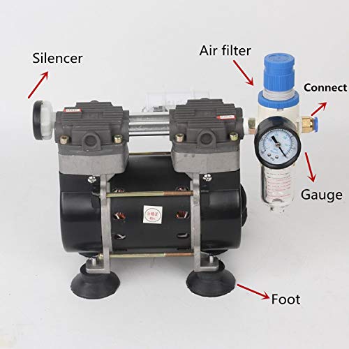 2- Stage 50L/m Oil Free Lab Vacuum Pump Oilless Medical Mute Pump photo 7