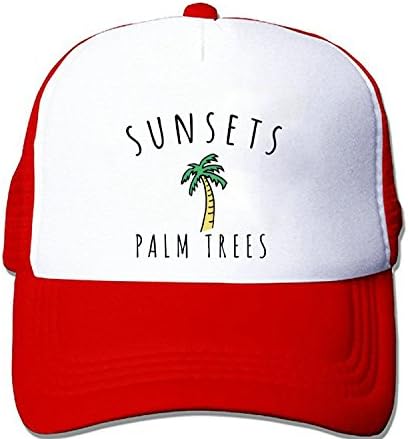 ZMvise Sunset Palm Trees Fashion Baseball Cap Trucker Mesh Hat Beanie