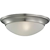 Sea Gull 75434-962 Nash 1-Light Flush Mount Fixture, Brushed Nickel