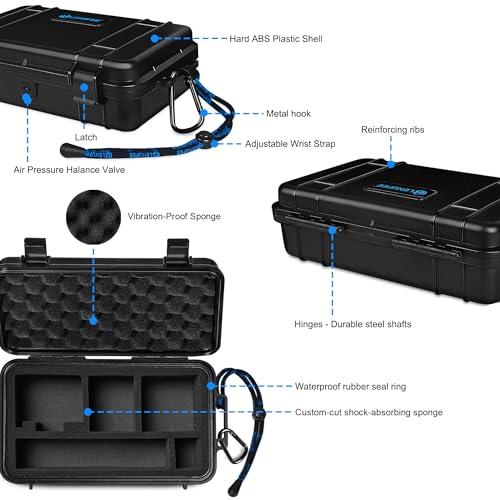 Lekufee Travel Waterproof Hard Case for Insta360 GO Ultra, Standard Bundle, Creator Bundle, and other Accessories(Case & Bag Only)