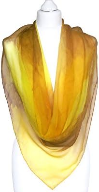 Yellow scarf, Silk shawl for women, Summer shawl women, Boho shawl for women, Painted scarf women, Painted scarf silk, Women scarf boho