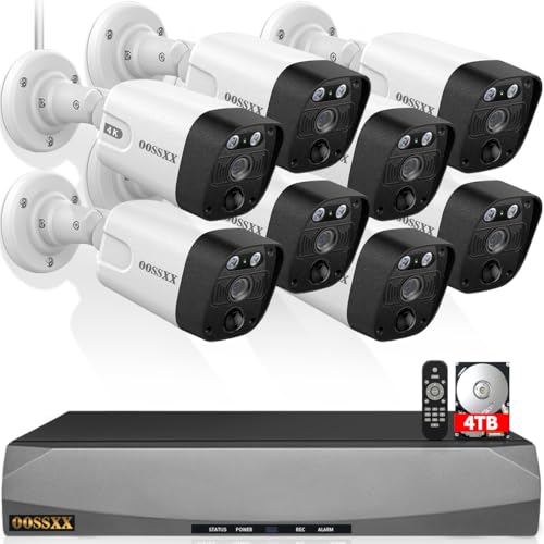 OOSSXX 4K PoE Security Camera System