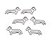 Butler in the Home Dog Dachshund Shaped Paper Clips Great for Paper Clip Collectors or Dog and Pet Lovers (Brown - 100 Count Silver Tin and Gift Box)