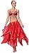 Seawhisper Cosplay Belly Dance 16 Panel Chiffon Skirt Tribal Side Tiered Sequin Edge
