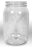 1/2 Gallon 2 Quart Plastic Wide Mouth Jar with Pressurized Seal White screw on cap lid and Container Shatter-Proof BEST American High Quality BPA Free crystal clear PET