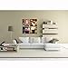 sechars - 4 Pieces Canvas Wall Art Zen Stone Calming Candles and Frangipani Pictures Modern Zen Painting Prints Giclee Art Work for Home Office Spa Yoga Room Framed Ready to Hang