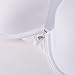Women's Everyday Basic Seamless Lightly Padded Underwire Plunge Demi T-shirt Bra, White, 36A