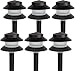 Paradise Garden Lighting GL22627 Outdoor Landscaping Path Light, Black Plastic 2-Tier Post Light, Ribbed Plastic Lens, Low Voltage 4W Incandescent T5 Wedge Bulb, 20 Lumens, 5.2