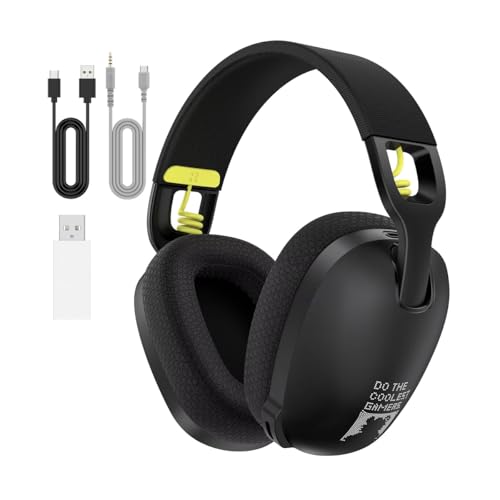 ONIKUMA GAMING Headset Gamer sem Fio para PS5, PS4, PC, 2.4GHz USB e Bluetooth 5.3, Preto, Over Ear