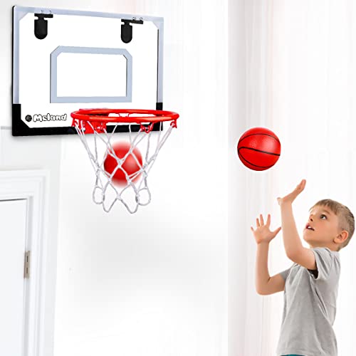Meland Basketball Hoop Indoor Mini Basketball Hoop for Door with 4