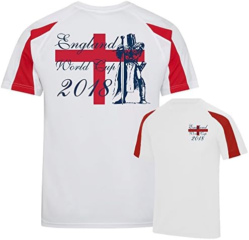 D2W England Football World Cup 2018 St George Cool Contrast Adults & Kids Tee
