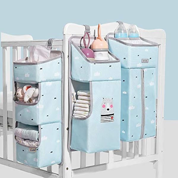 Sunveno Couches De Rangement Pour Bebe Range Couche Pour Lit Bebe Panier Organisateur Etanche Sac De