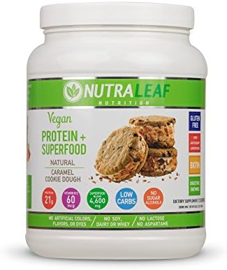 Nutraleaf - Organic Plant Based Protein Powder (Caramel Cookie Dough) - 2 Pounds
