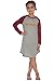 Harry Potter Big Girls' Hermione Granger 'Hogwarts House Crest' Varsity Quidditch Raglan Nightgown, Gray, 7/8