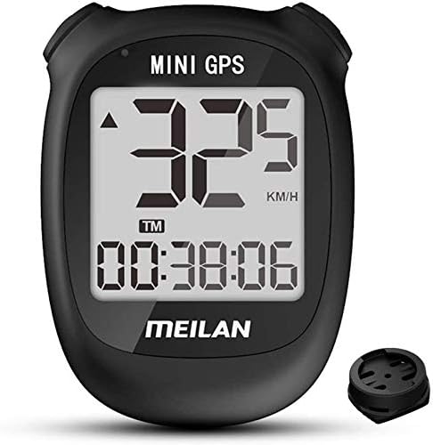 Meilan サイクルコンピュータ 高精度gpsチップ ワイヤレス 自転車スピードメーター 多機能サイコン 充電サイクルコンピューター 防水デザイン アンチグレアlcd 夜間バックライト バイクマウント付き サイクリングコンピューター 日本語説明書 M3 Black