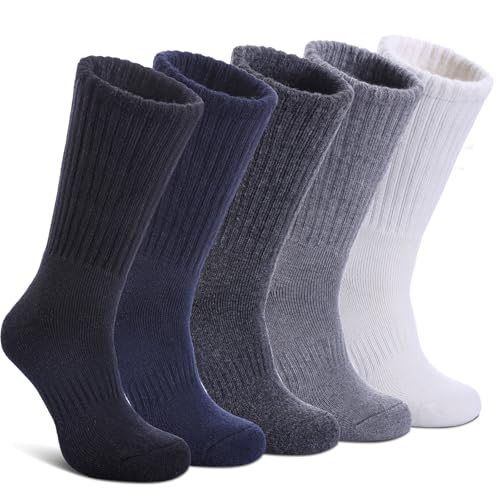 DYW Womens Merino Wool Hiking Socks 5 Pairs
