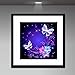 Full Drill White Butterfly, Franterd 5D DIY Diamond Painting Kits By Number Home Decor Counted Cross Stitch Rhinestone Embroidery Arts Craft Decor