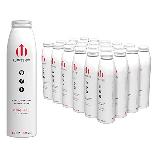 UPTIME Original Citrus Zero Sugar Natural Caffeine, Sparkling, Natural Flavors 12 oz Bottles (24 Pack) - Thumbnail 4