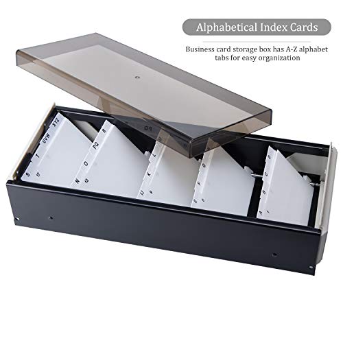 MaxGear Business Card Holder Box Business Card Box Business Card File