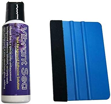Vepotek Vibrant Sea Mounting Glue Solution for Aquarium Background W/Squeegee