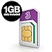 UK Three 1GB/30 Days Europe Sim Card in 42 Countries. Free SIMS No Registration Needed! Roaming Saver!