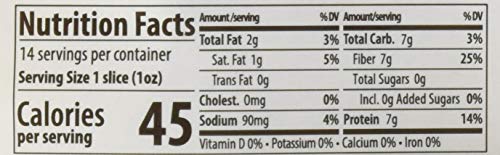 ThinSlim Foods 45 Calorie, 0g Net Carb, Love-The-Taste Low Carb Bread Plain