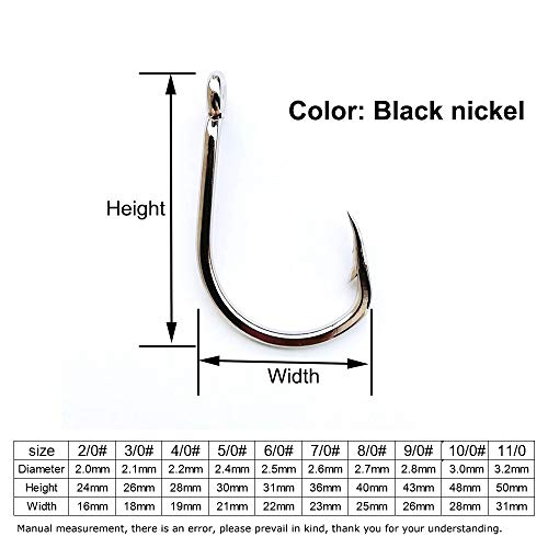 JUJIANFU WJW-YG, Kreis-Haken Jig Heads Edelstahl Angelhaken Live Bait Angelhaken Süßwasser Salzwasser Sea Fishing… – Bild 5