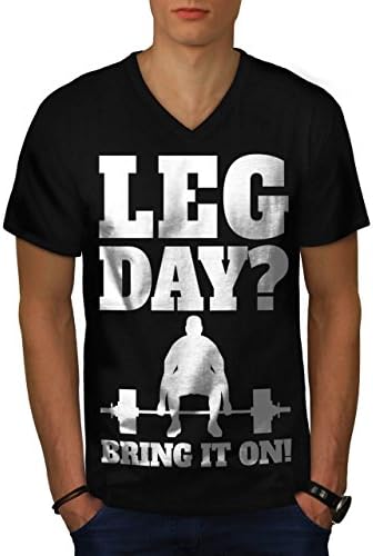 Bring It On Workout Leg Day Men NEW XXL V-Neck T-shirt | Wellcoda