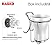 HASKO accessories - Suction Cup Toothbrush Holder - Stainless Steel Toothpaste and Razor Holder for Bathroom & Kitchen - 3M Stick Disc Included - (Chrome)