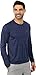adidas Performance Men's Ultimate Long Sleeve Tee, Small, Collegiate Navy/Heather/Dark Grey Heather