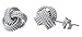 Twisted Love Knot Stud Earrings, Four Rope Style, Stainless Steel - By Regetta Jewelry