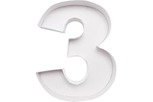 WENPACK 8" Small Fillable Cardboard Letter Shaped Paper Mache Cutouts Candy Tray Food Container(3)