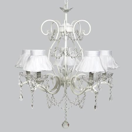 Jubilee Collection 2770 Ruffled Sheer Skirt Chandelier Shade, White