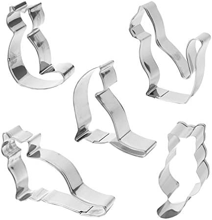 クッキー 型 猫 の モチーフ ５個セット クッキーの型 ステンレス製 Ym Factory