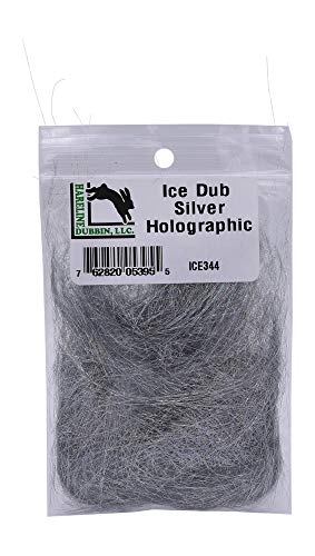 Hareline Ice Dub Silver Holographic