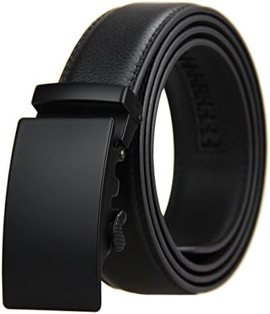 GAFASTWO Ratchet Belts for Men, Men's Genuine Leather Dress Belt with Automatic Buckle, Men's 1 3/8" in. Business Belts
