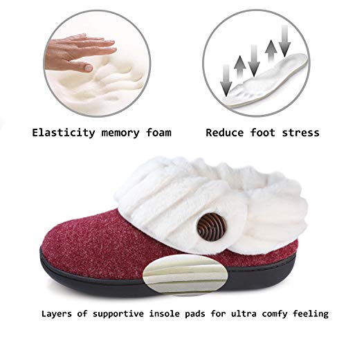 Wishcotton-Womens-Cute-Comfy-Fuzzy-Felt-Memory-Foam-Slippers-Indoor-Outdoor-Nonslip-Rubber-Sole-House-Shoes